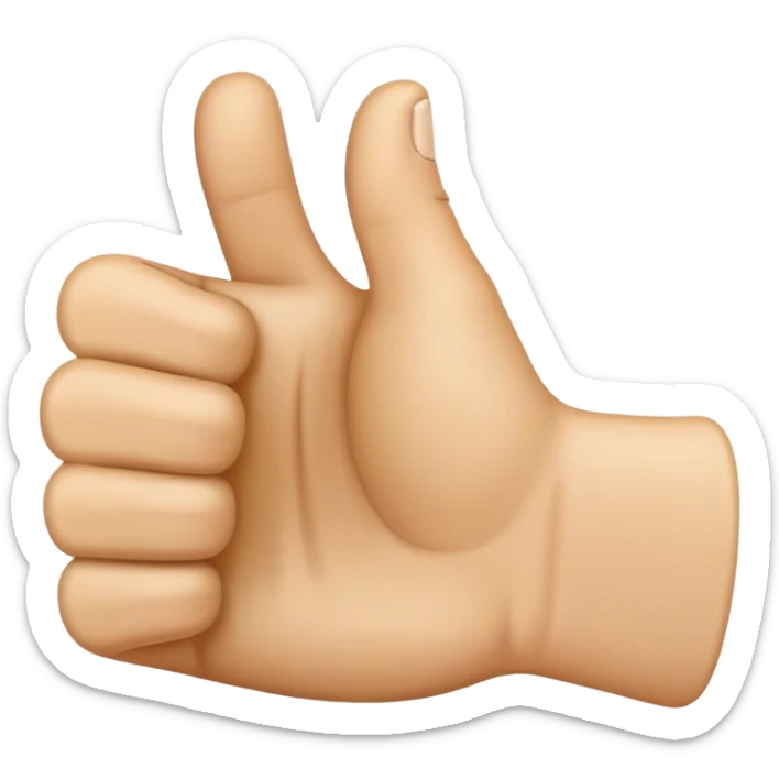 can you generate me an image of the thumbs up emoji but without the thumb finger sticker
