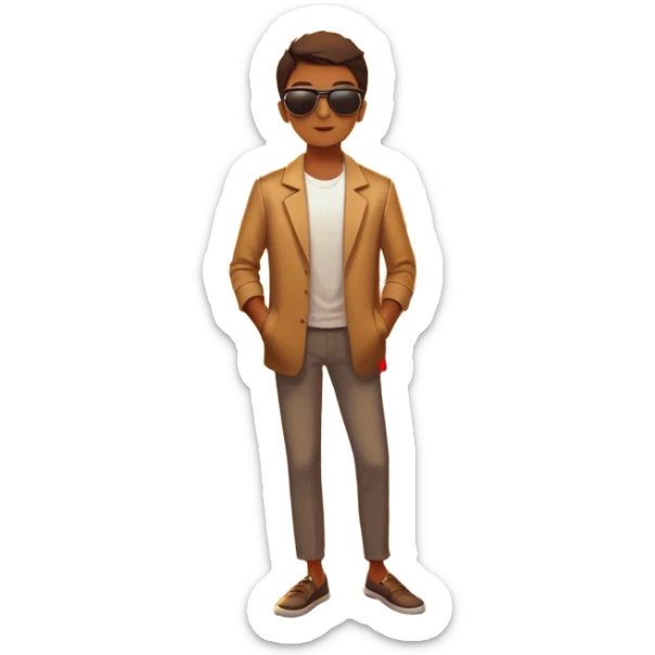 A parked car rests on the side of a long with a person outside , empty road stretching toward a golden sunset. The sky glows with warm colors, and the landscape ahead feels open, peaceful, and full of promise. love  sticker