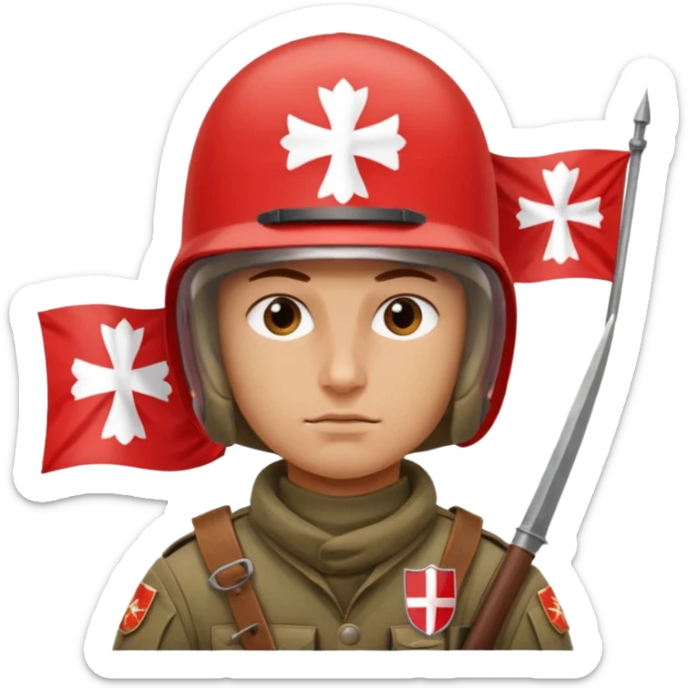 polish husaria miliatry unit, make him with a face like is the best fighter of all times with polish flag logo sticker