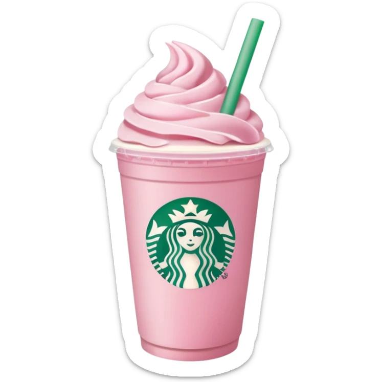 Starbuks pink sticker