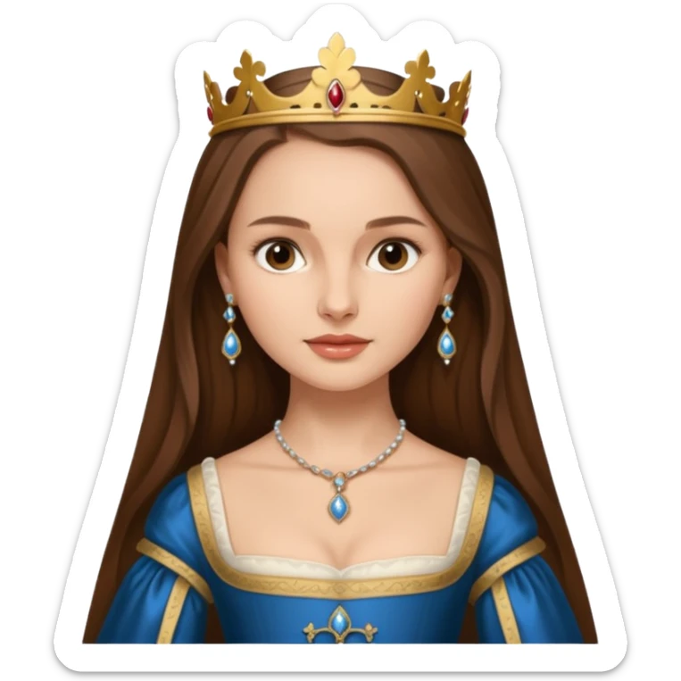 natalie portman with long hair as anne boleyn from the other boleyn girl sticker