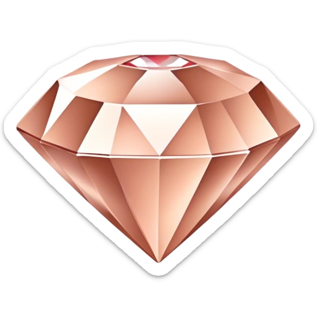 Rose gold diamond sticker