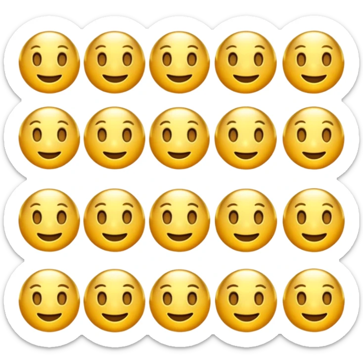 create a golden gold emoji  the most attractive any one or all of them ill choose it should be fully golden sticker