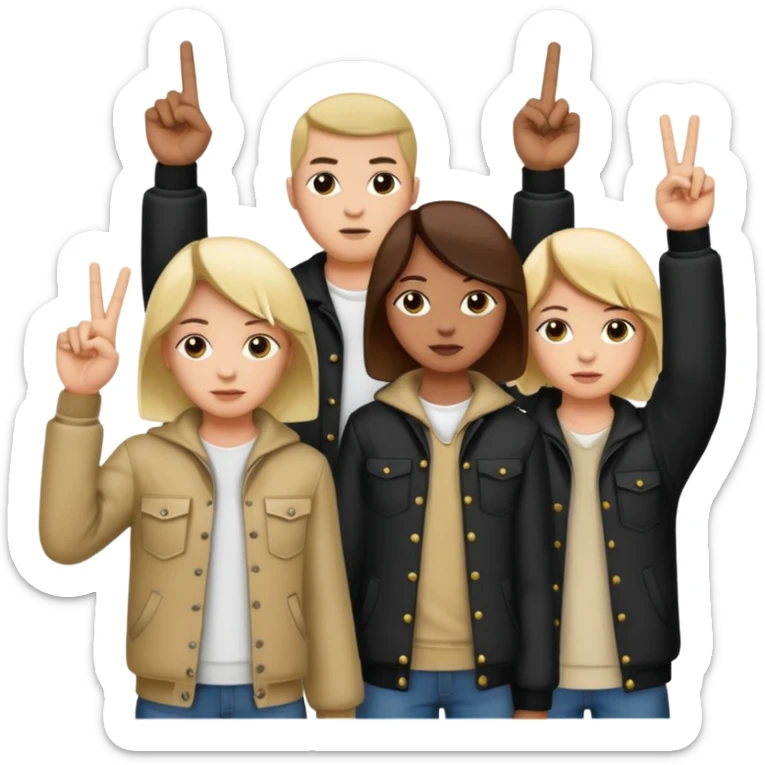 Norteño gang with 14, hand gang signs and guns sticker