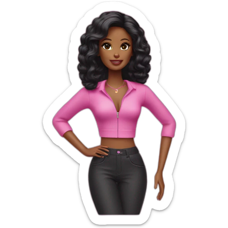 Black Barbie sticker