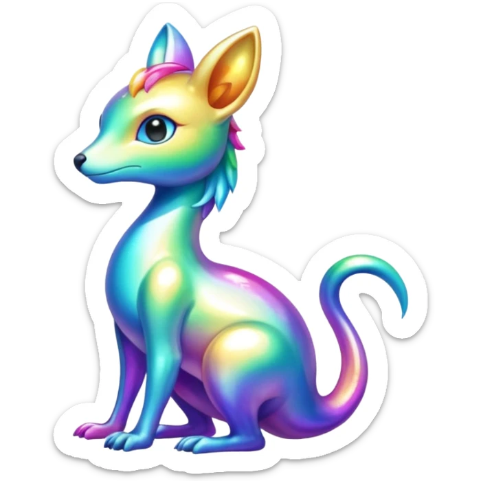 Shiny Colorful Fionbri-creature by Falvie (full body) sticker