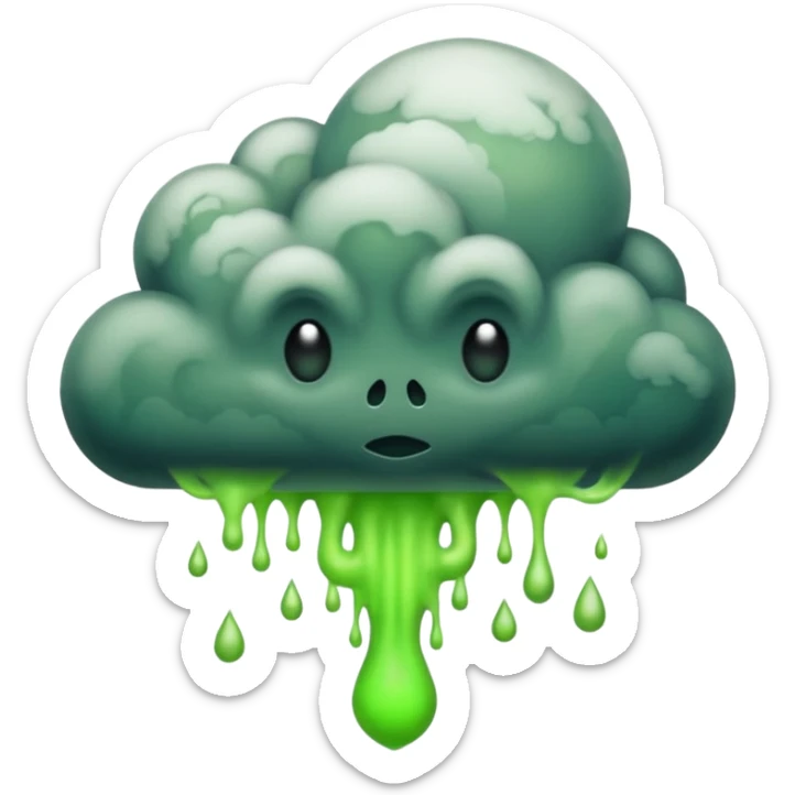 a poisonous cloud of gas, dark swamp color, realism-style sticker
