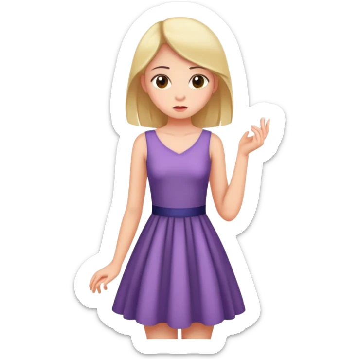 A girl comes up with the idea of a dress sticker
