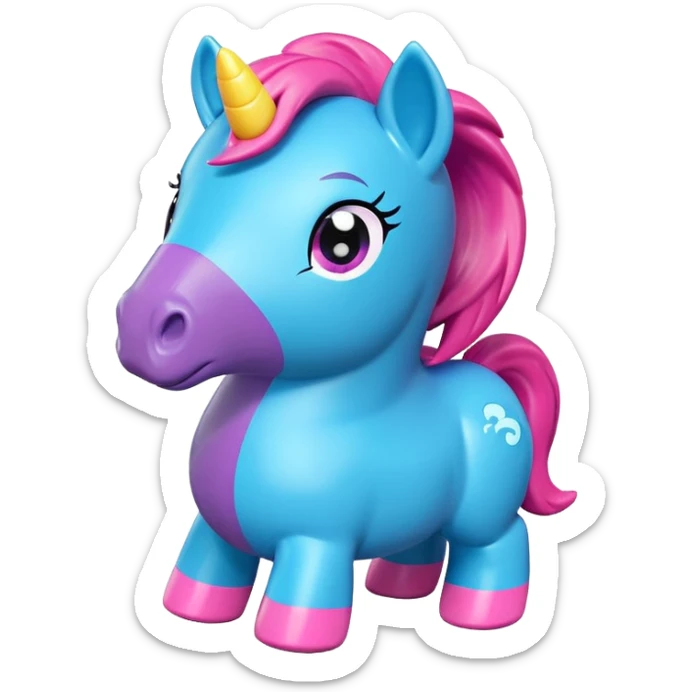  My Little Pony style vinyl fat horse toy figure  sticker