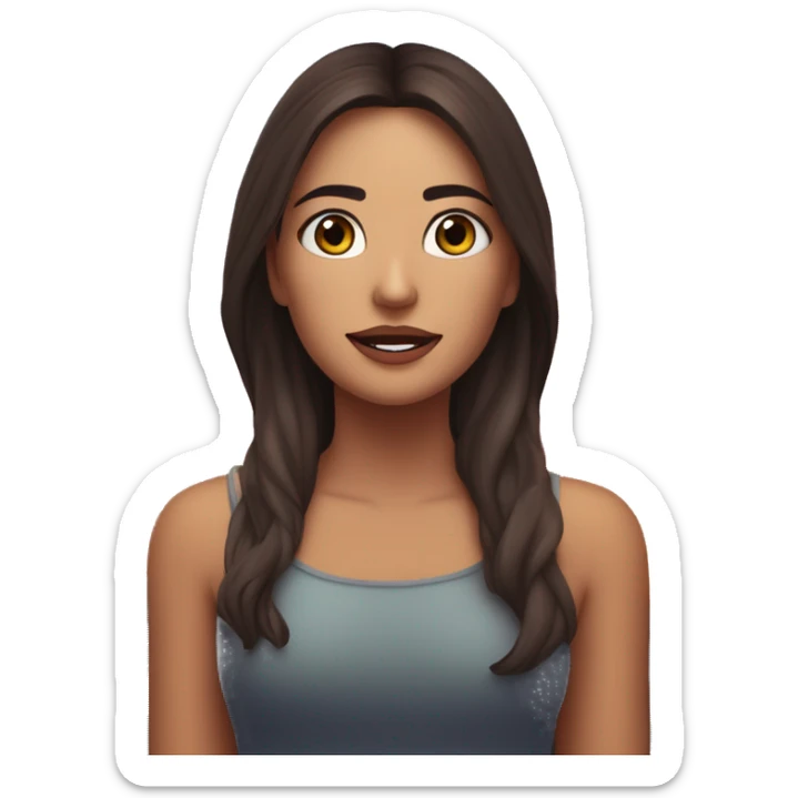 Mujer lobezna con ojos demoníacos en un bosque tenebroso al atardecer con brisa marina y con estrellas en el cielo sticker