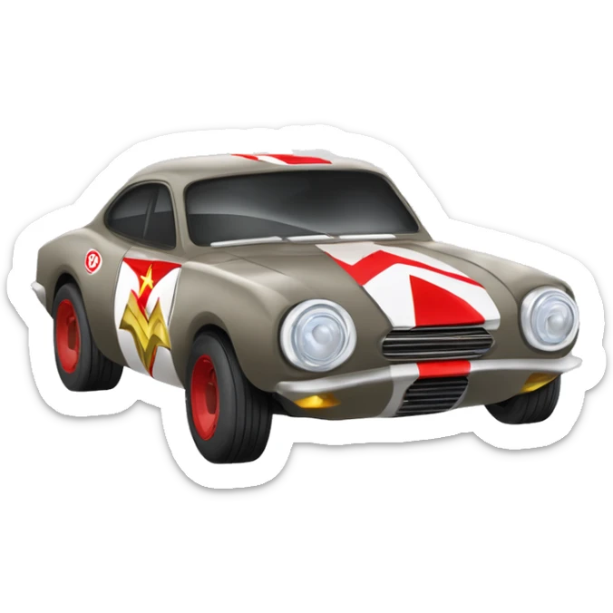 Linda Carter’s WW2 Wonder Woman Long wheelbase widened ground effects Scion FR-S hyper race car sticker