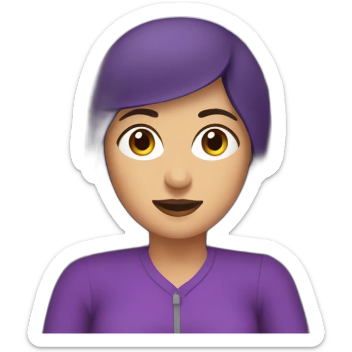 Armenian women in purple clothing in the bus sticker