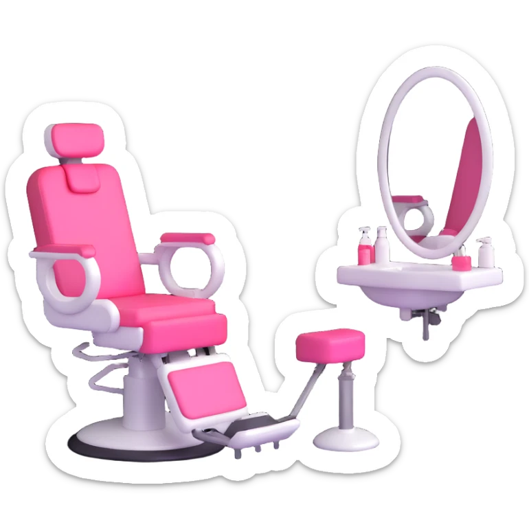 team of hairstylists in beauty salon sticker