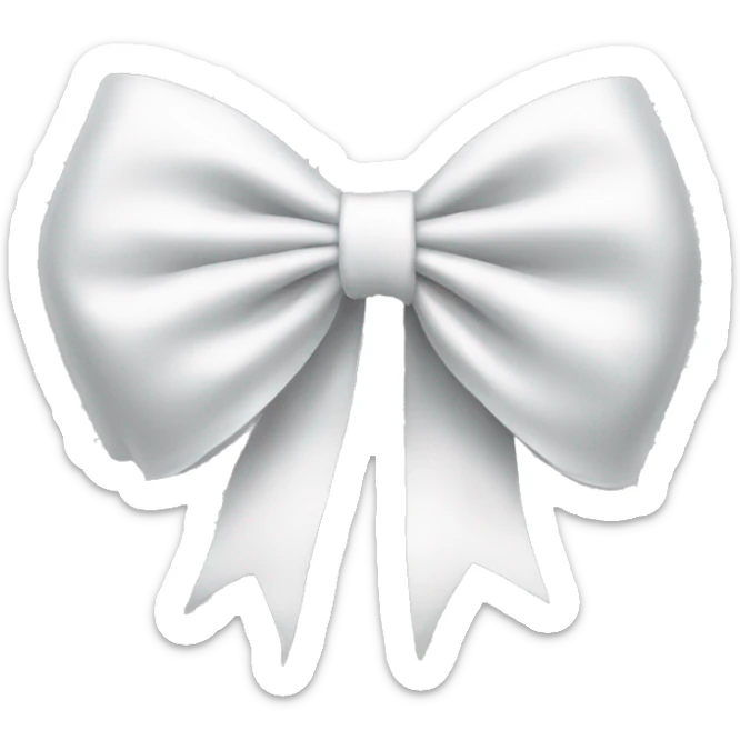White bow sticker
