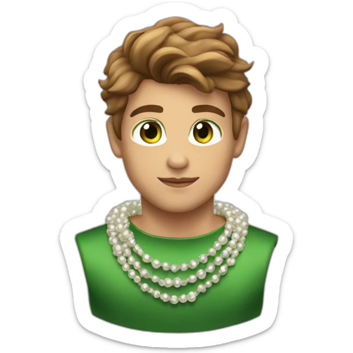 Posh-muscle-boy-with-pearl-necklace-and-green-eyes-and-brown-hair sticker