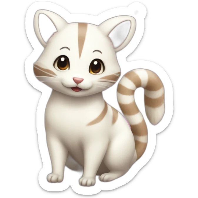 White Furret sticker
