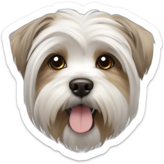 West Highland White terrier, brown/gray combination of a Shih-tzu and a Malthezer sticker