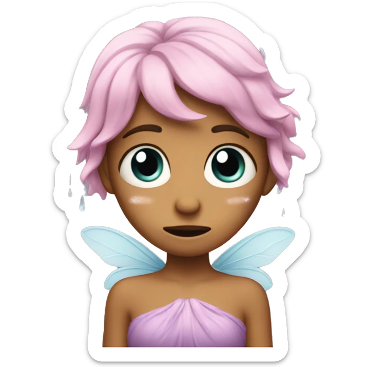 crying fairy sticker