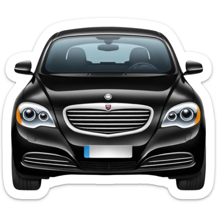 Crée-moi une voiture noire, berline, très classe La voiture  en long 2025classe S que d’un côté  sticker