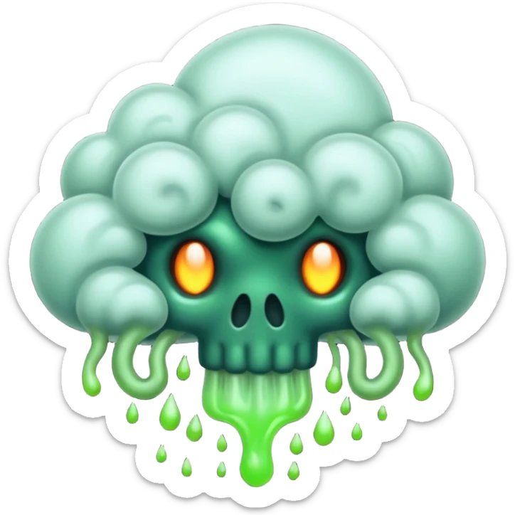 a poisonous cloud of gas, dark swamp color, realism sticker