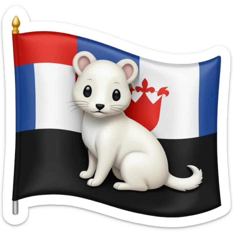 Emoji hermine du drapeau breton. Ne modifie par le design, je veux juste l'hermine en noir. Je te parle du petit symbole sticker