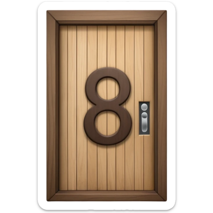 modern villa door number wood Japanese sticker