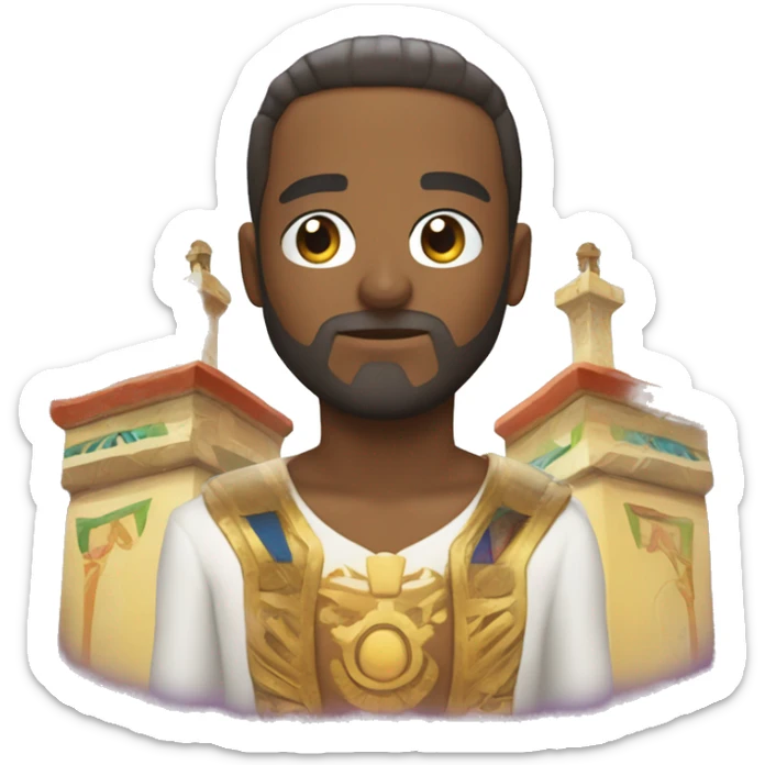 Quiero un emoji del dios principal KON de la cultura paracas sticker