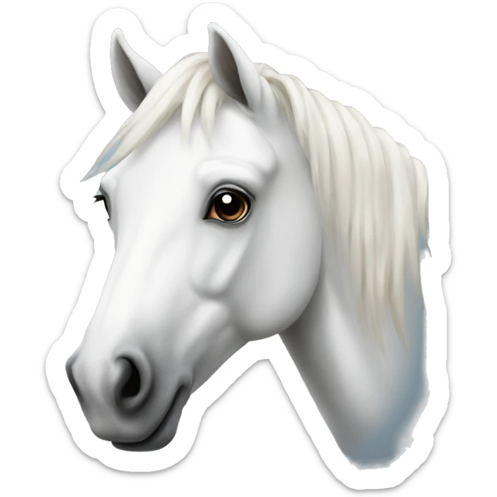 white horse sticker