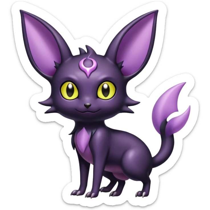 Shiny Dark Noibat-Espeon-Umbreon-Nidorino-fusion-hybrid full body sticker