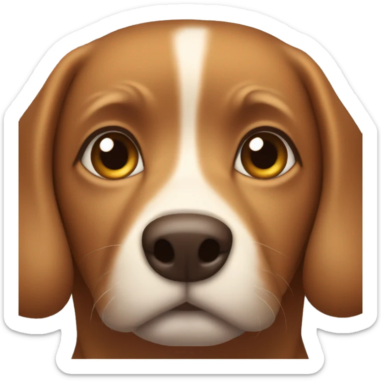 Brown dog with brown eyes  sticker