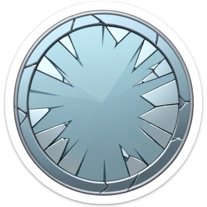 cracked mirror sticker