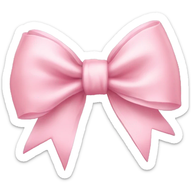 Light pink bow sticker