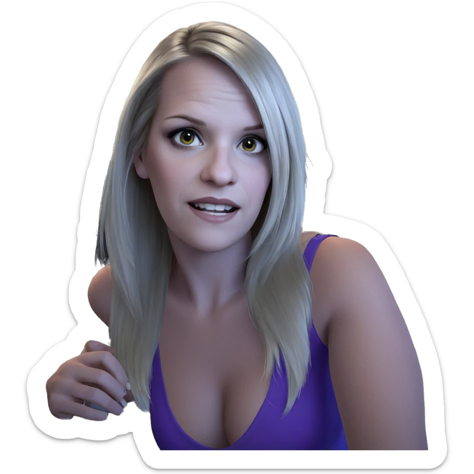 realistic portrait of a girl sticker