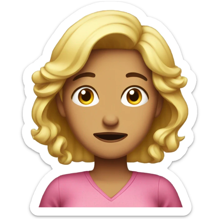 Wifey with a worried face like she really needs to take a poop sticker