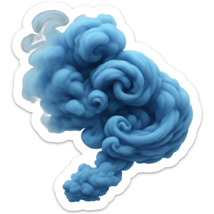 Blue smoke sticker