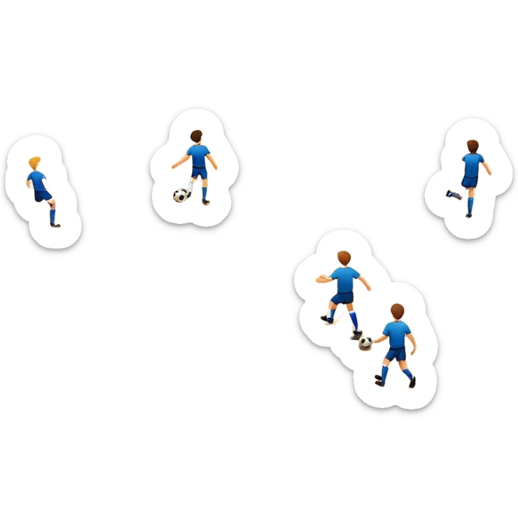 A mini-football match in an indoor sports hall with a wooden floor and clear court markings. The scene captures players in action, with the ball moving towards the goal, and the surrounding bleachers and overhead lights adding to the atmosphere of a competitive game. sticker