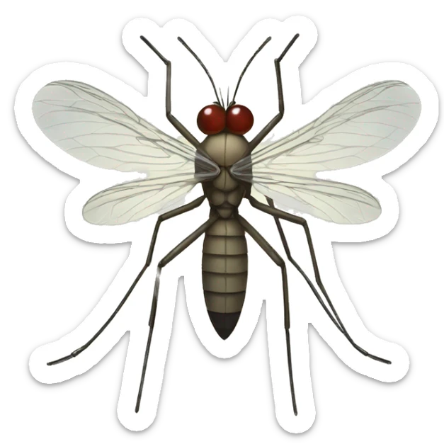 Mosquito and middle finger sticker