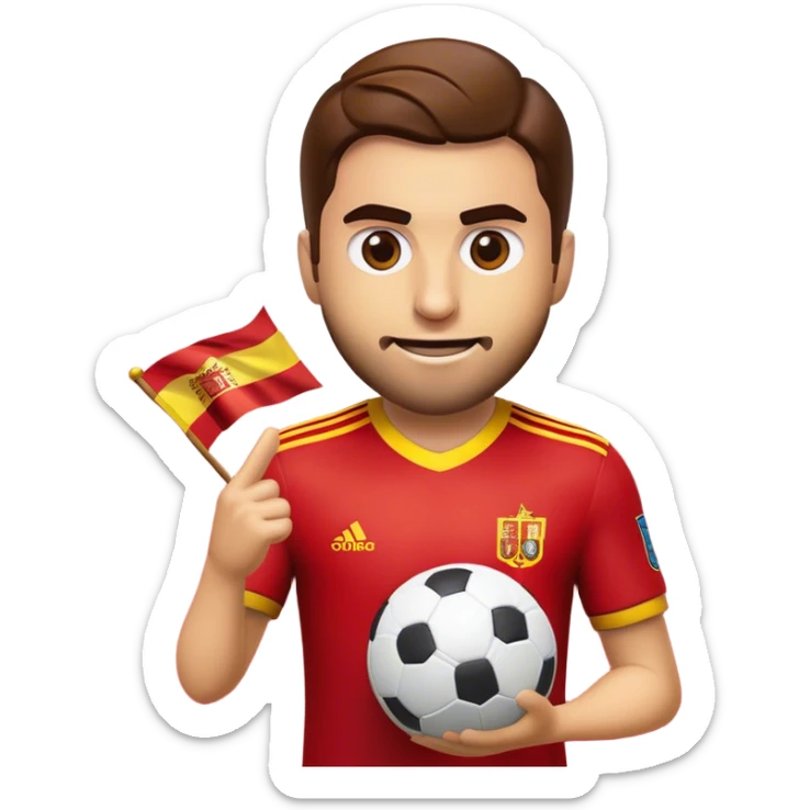 Cinematic Realistic La Liga Pop Culture Emoji, showcasing a dynamic portrayal of Spain's premier football league rendered with lifelike detail and energetic, modern lighting. sticker