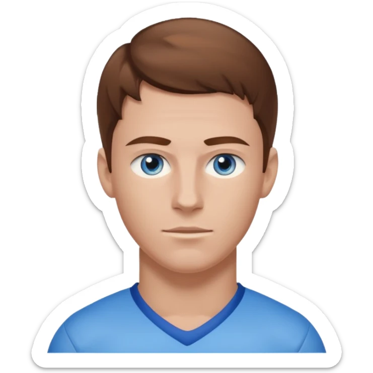 Super Bowl patriots football player number 10 brown hair pale blue eyes sticker