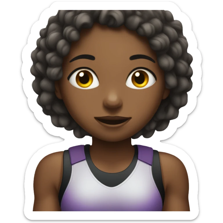 Girl in gym  sticker