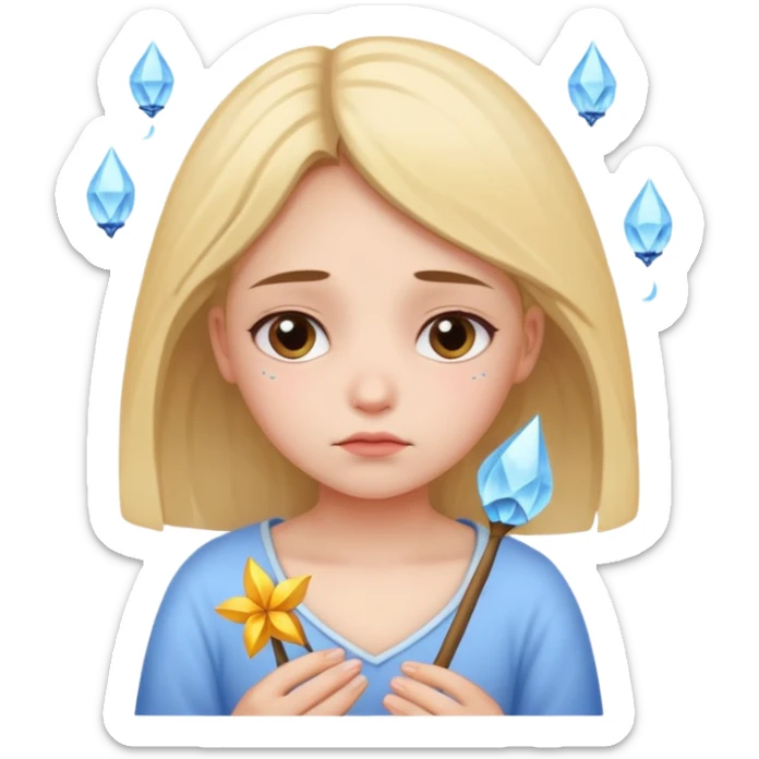 A smart but sad girl who carries a lot of wishes and dreams with her. sticker