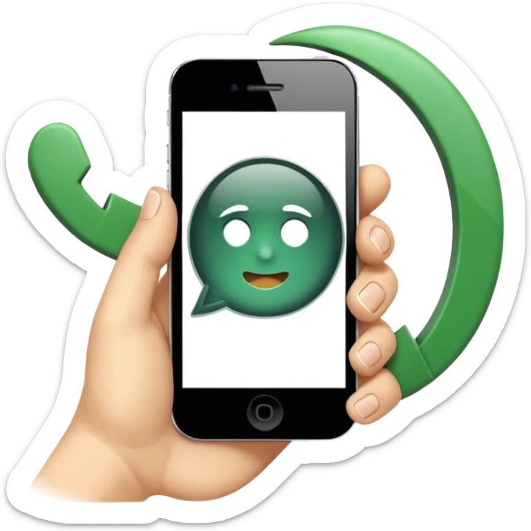 Crea un icono de iPhone WhatsApp que sea haciendo el gesto de meter la nariz por los dedos mientras los dedos hacen un círculo. Así: 👌🏻 sticker