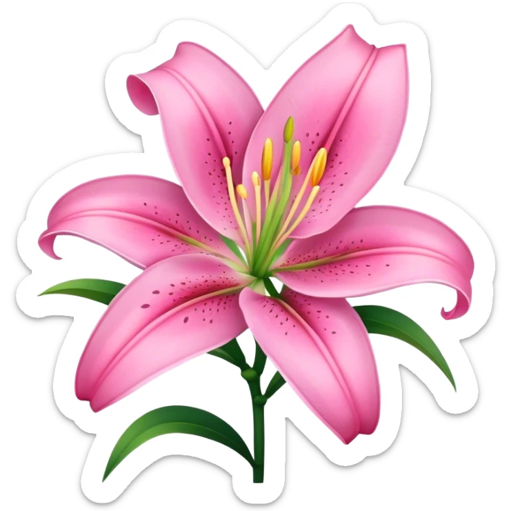pink lily sticker
