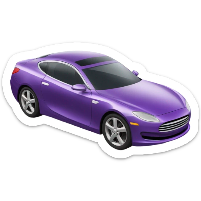 Purple car sticker