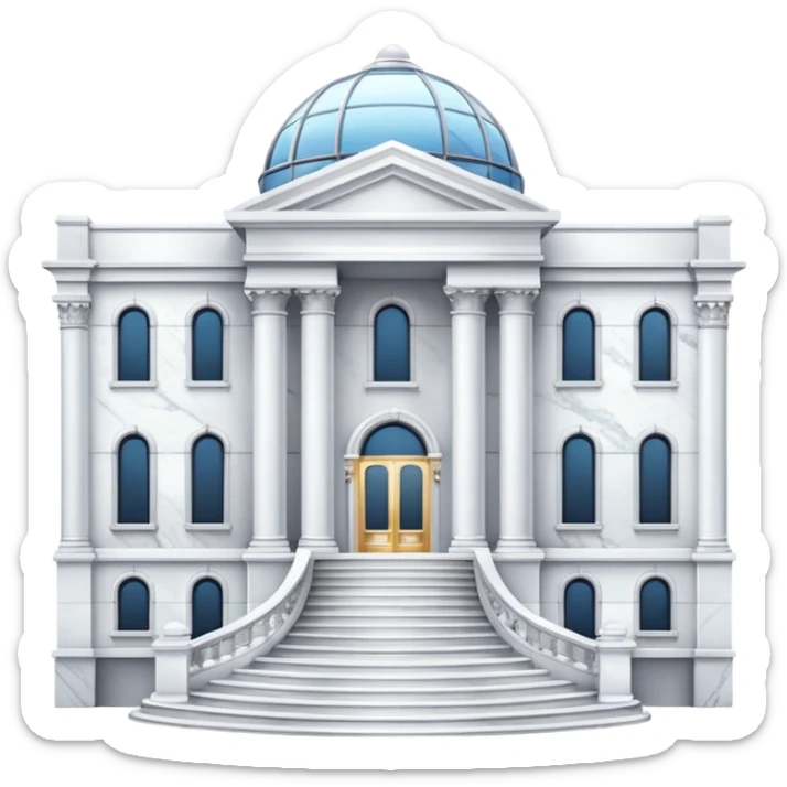 White luxurious expensive shiny new brilliant gorgeous marble modern mansion house sticker