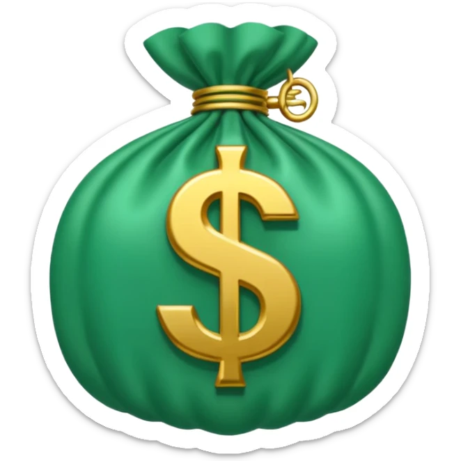 signo de dinero en color verde bien resplandeciente. Este es el signo "$" sticker