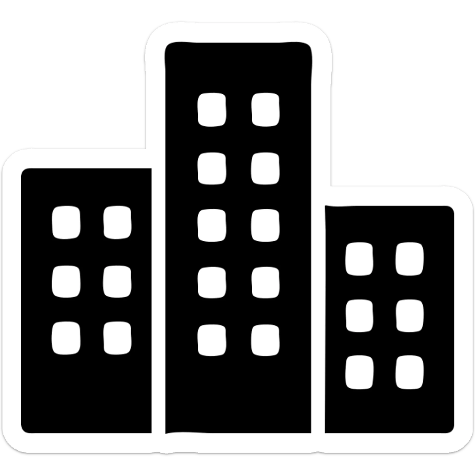 городская архитектура здания высотки sticker