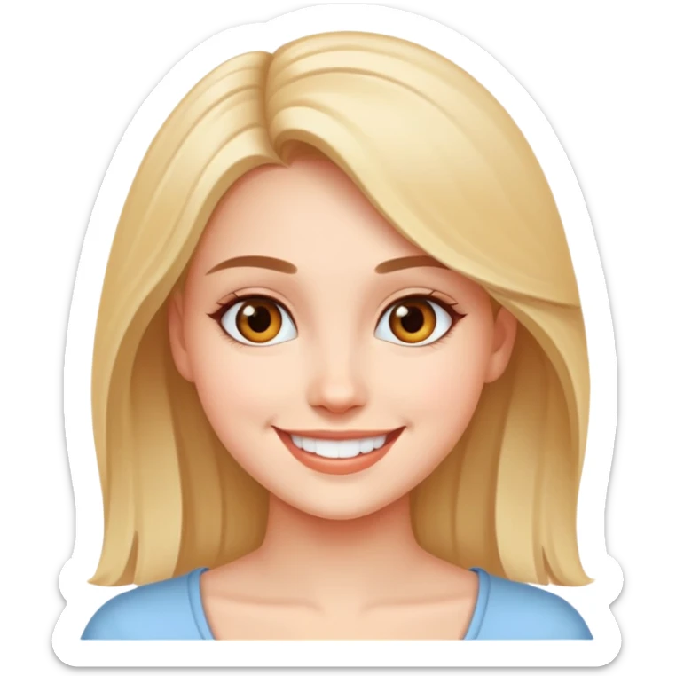 Beautiful girl with smiling eyes sticker