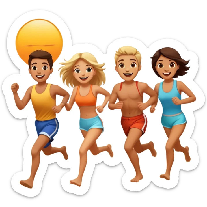 The type of song that makes you want to run down the beach with your friends sticker