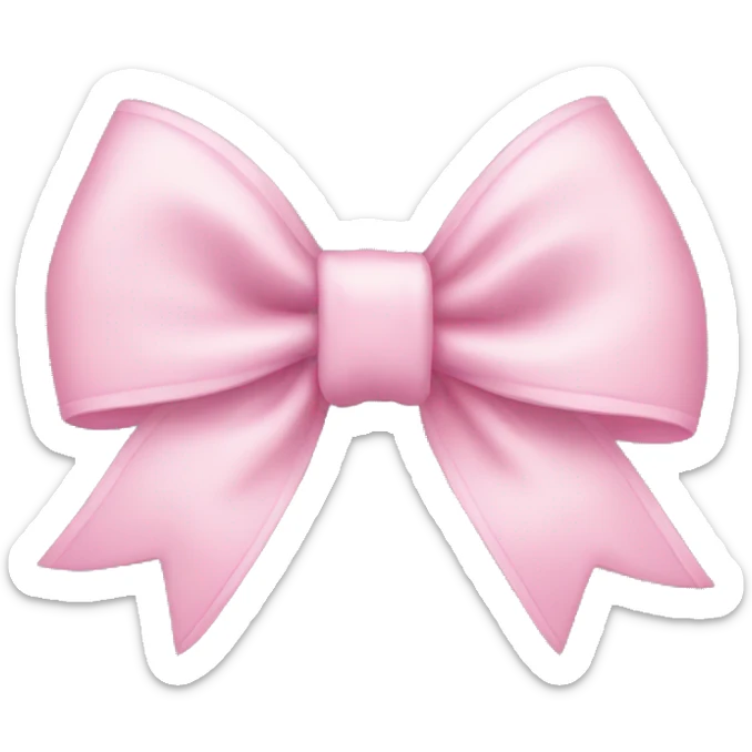 Baby pink bow sticker